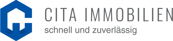 Logo von CITA IMMOBILIEN mit Slogan 'schnell und zuverlässig'.